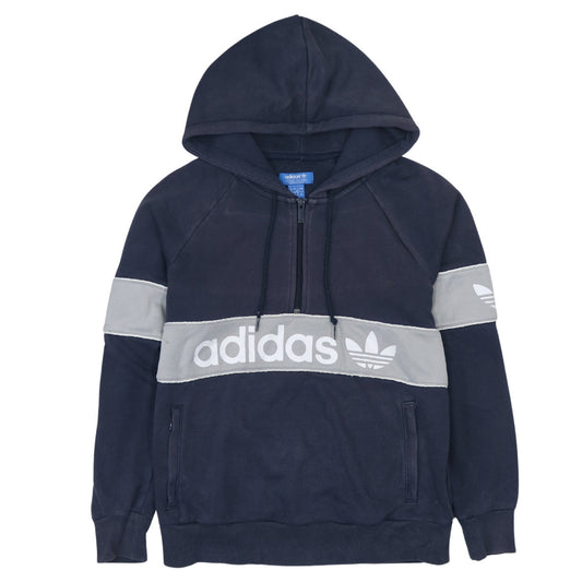Womens UK Size 12 adidas Blue Pullover Hoodie