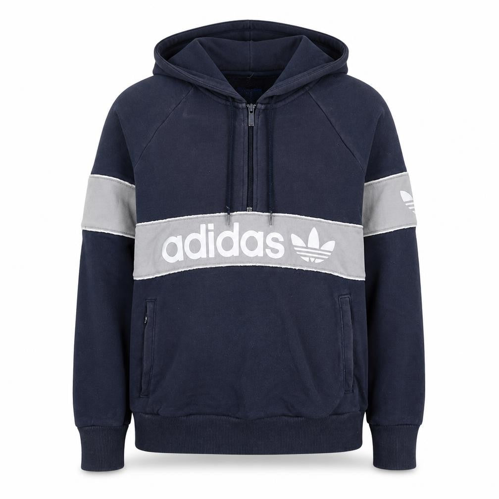 Womens UK Size 12 adidas Blue Pullover Hoodie