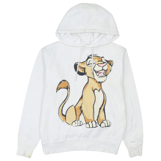 Womens UK Size 2XS Disney White Pullover Hoodie