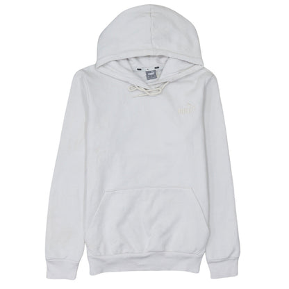 Womens UK Size S PUMA White Pullover Hoodie