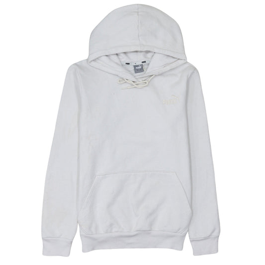 Womens UK Size S PUMA White Pullover Hoodie