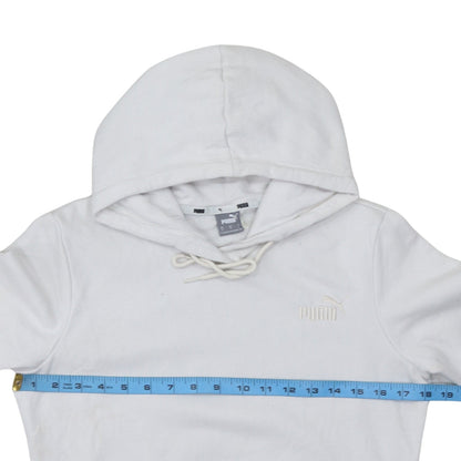 Womens UK Size S PUMA White Pullover Hoodie