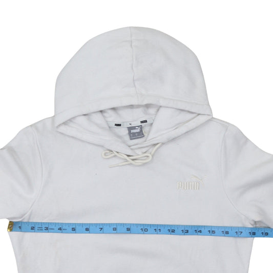 Womens UK Size S PUMA White Pullover Hoodie