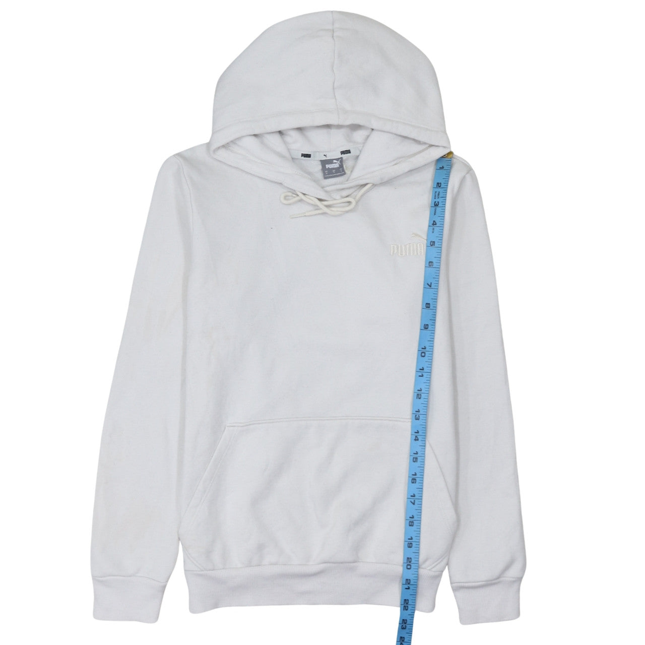 Womens UK Size S PUMA White Pullover Hoodie