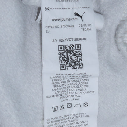 Womens UK Size S PUMA White Pullover Hoodie