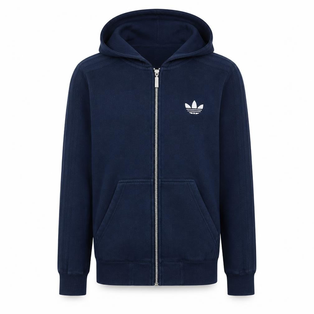 Mens UK Size S adidas Blue Full Zip Hoodie