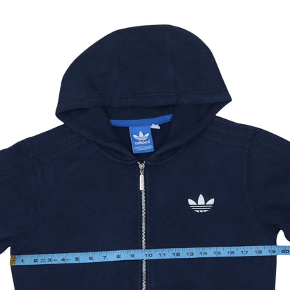 Mens UK Size S adidas Blue Full Zip Hoodie