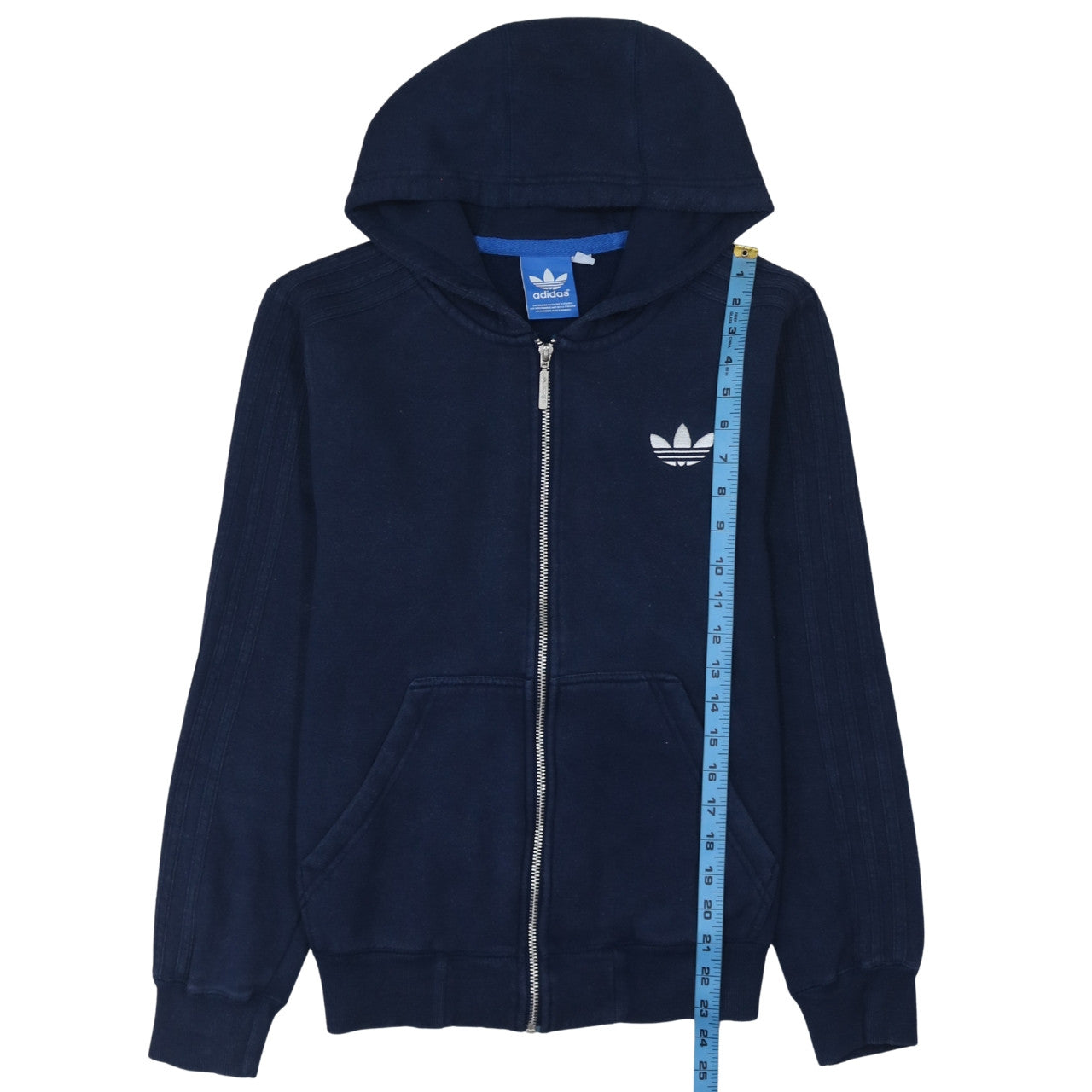 Mens UK Size S adidas Blue Full Zip Hoodie