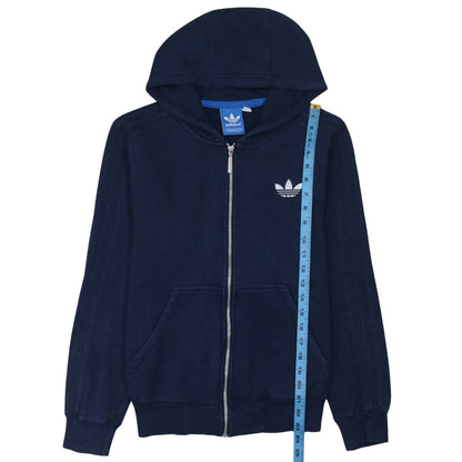 Mens UK Size S adidas Blue Full Zip Hoodie
