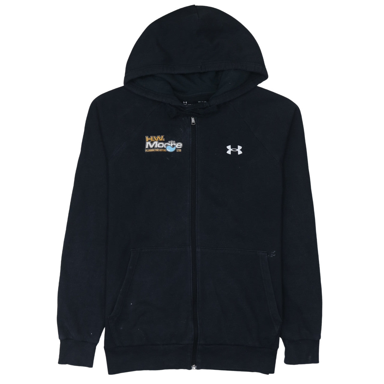 Mens UK Size S Under armour Black Full Zip Hoodie