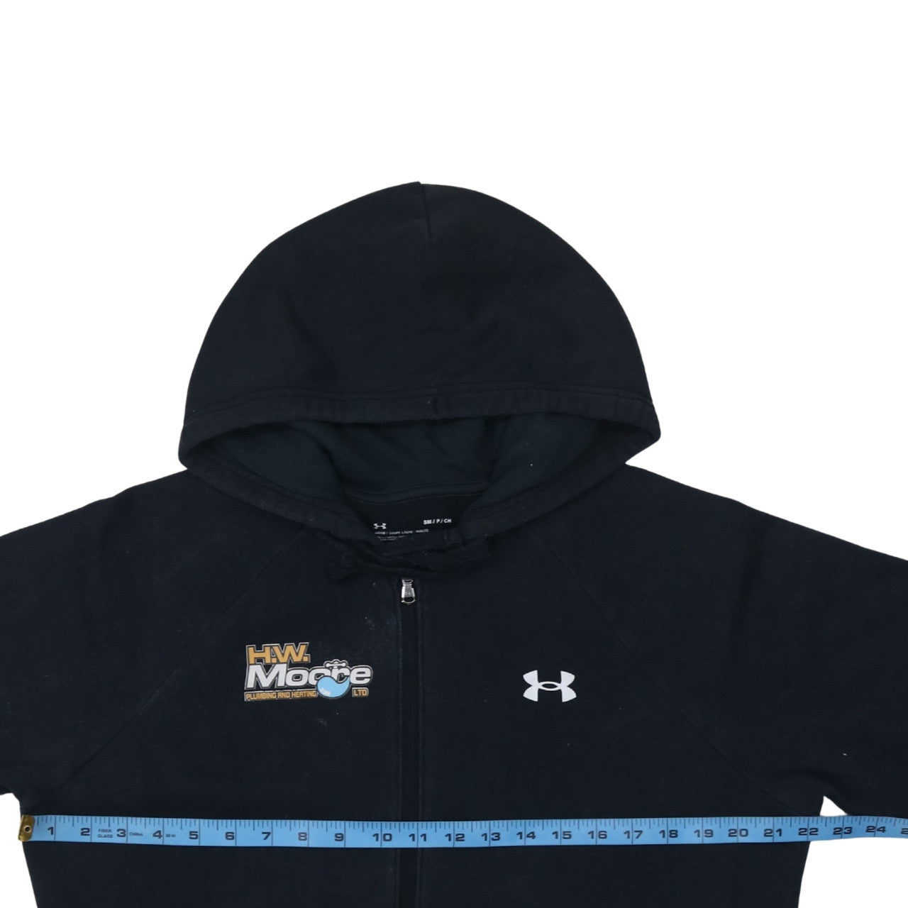 Mens UK Size S Under armour Black Full Zip Hoodie