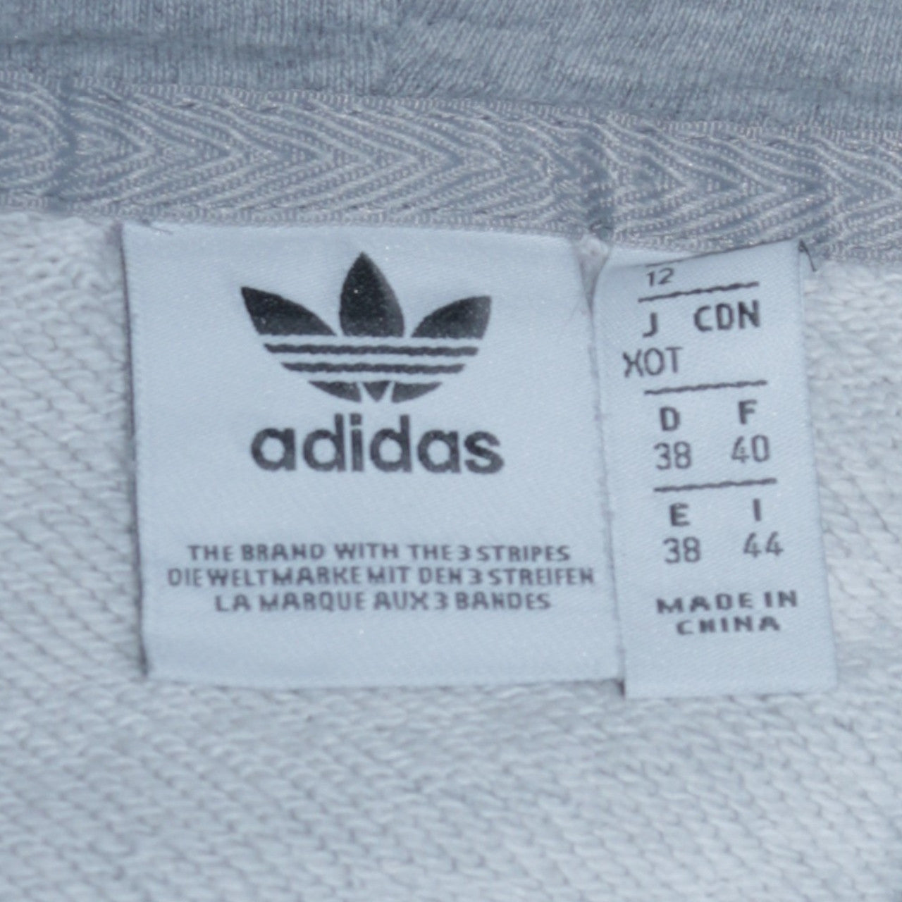 Womens UK Size 12 adidas Grey Pullover Hoodie