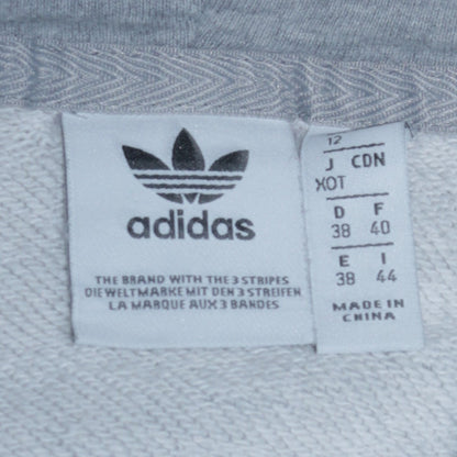 Womens UK Size 12 adidas Grey Pullover Hoodie