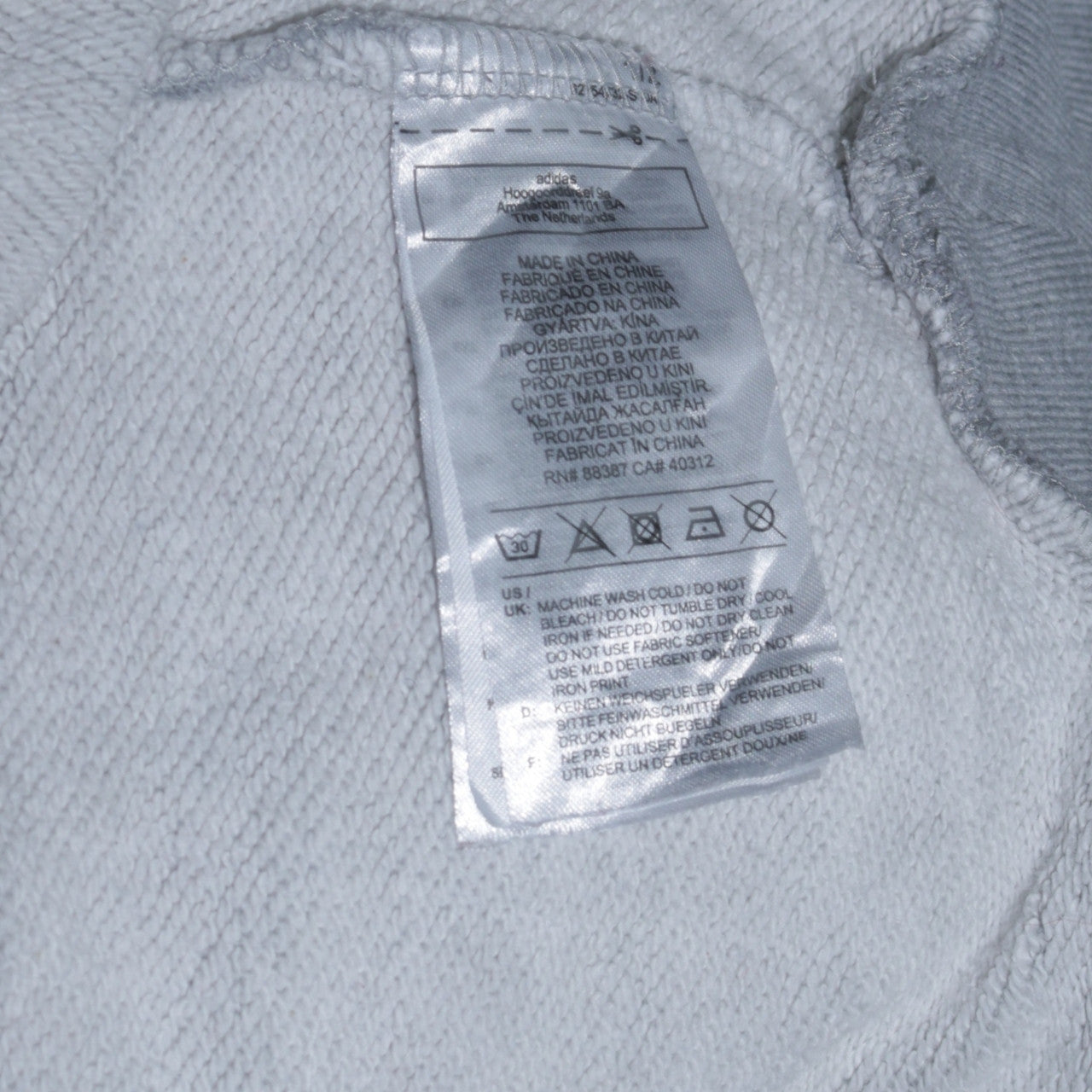 Womens UK Size 12 adidas Grey Pullover Hoodie