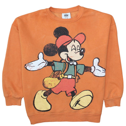 Womens UK Size 10/12 Disney Orange Pullover Sweatshirt