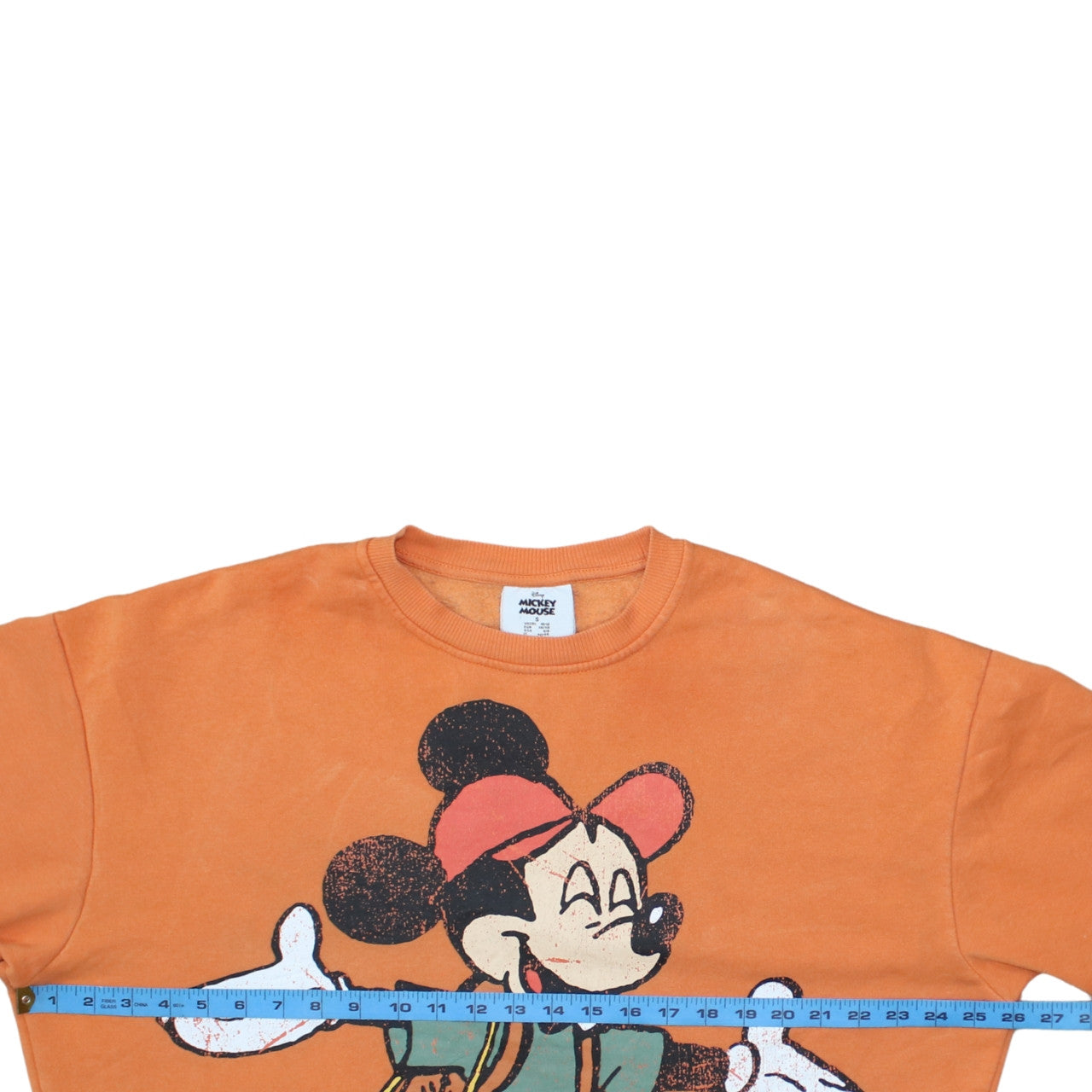 Womens UK Size 10/12 Disney Orange Pullover Sweatshirt
