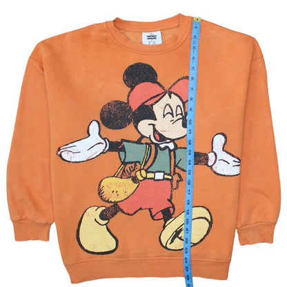 Womens UK Size 10/12 Disney Orange Pullover Sweatshirt