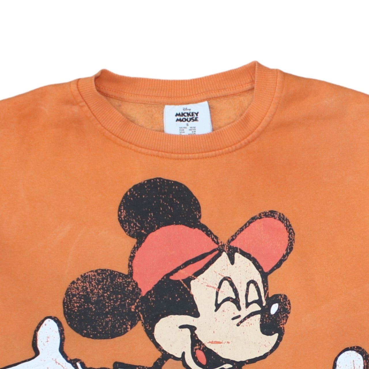 Womens UK Size 10/12 Disney Orange Pullover Sweatshirt