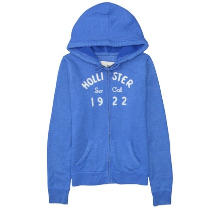 Womens UK Size L Hollister Blue Full Zip Hoodie