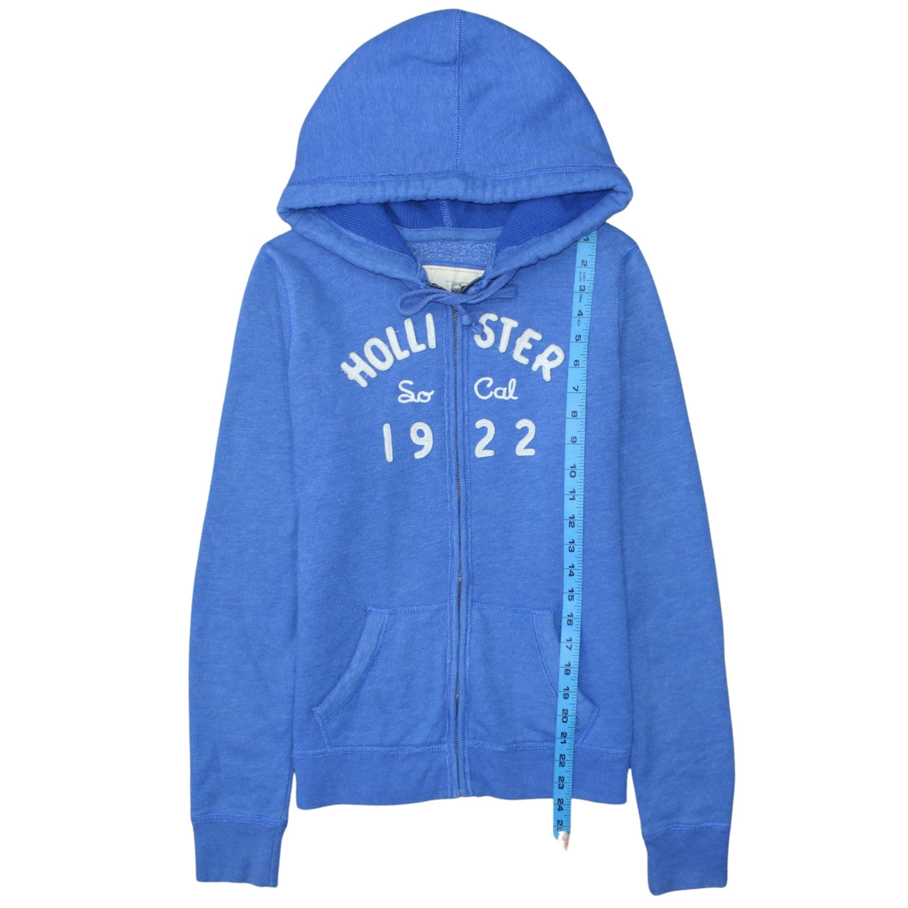 Womens UK Size L Hollister Blue Full Zip Hoodie