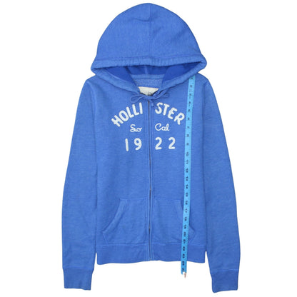 Womens UK Size L Hollister Blue Full Zip Hoodie