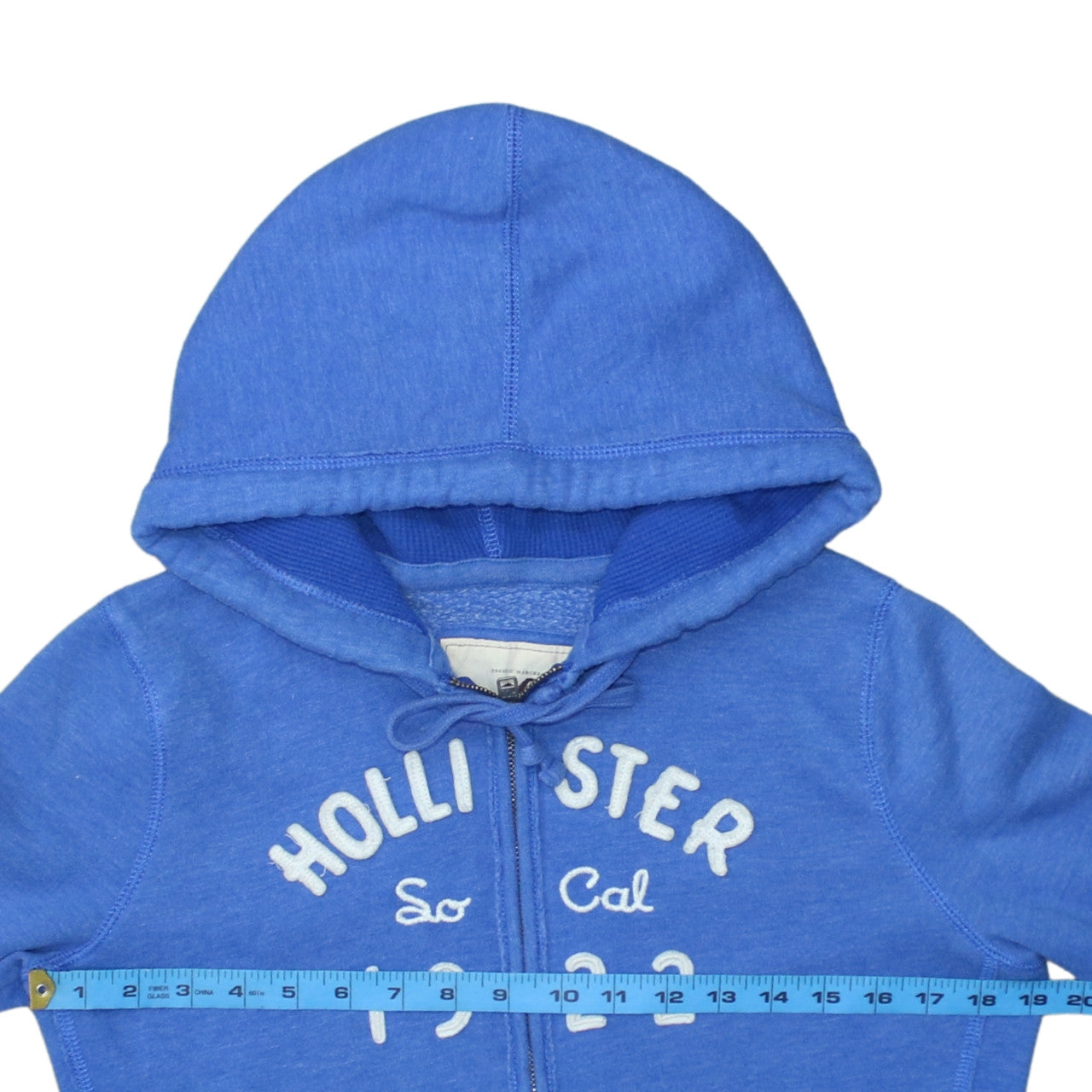 Womens UK Size L Hollister Blue Full Zip Hoodie