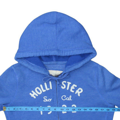 Womens UK Size L Hollister Blue Full Zip Hoodie