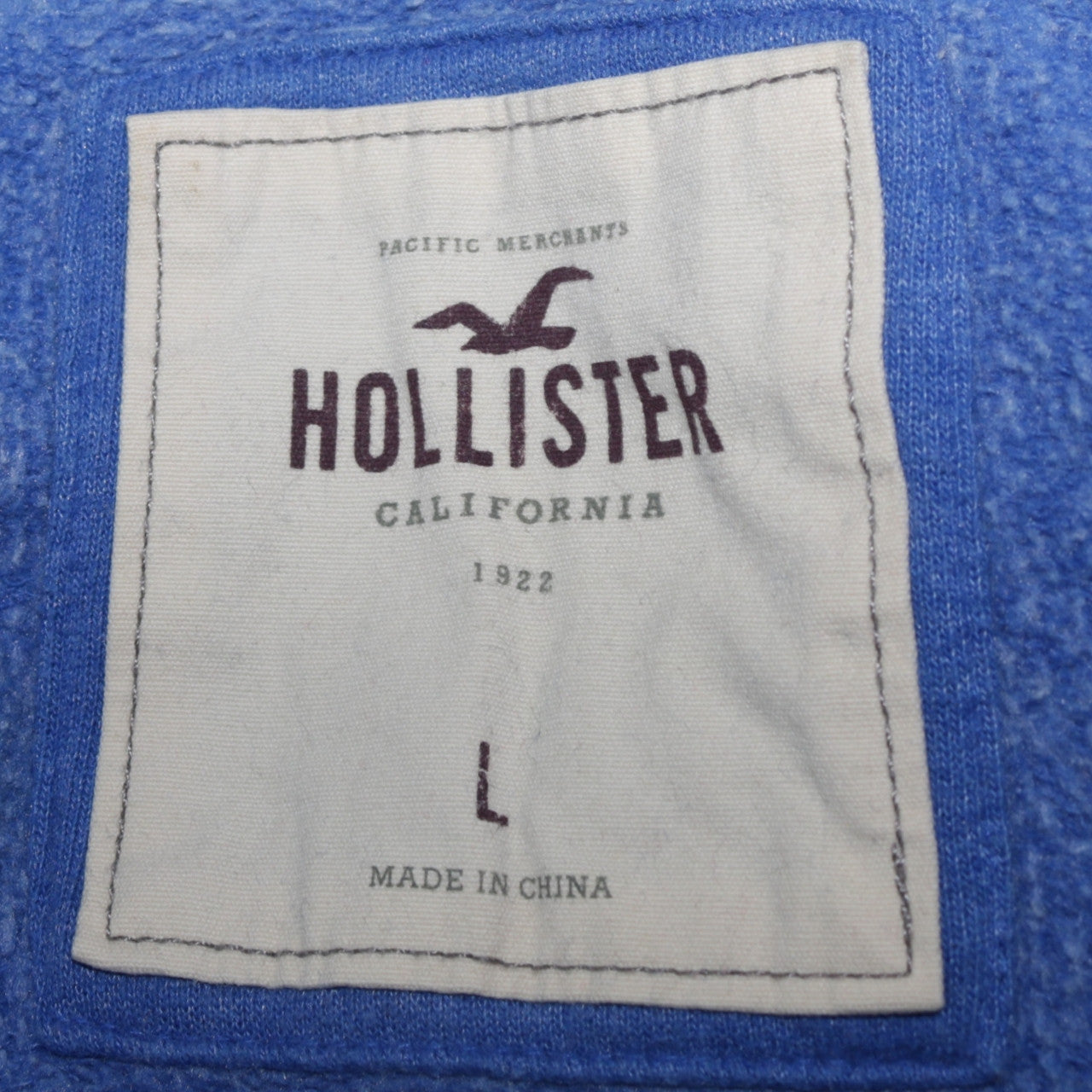 Womens UK Size L Hollister Blue Full Zip Hoodie