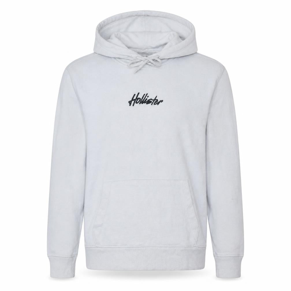 Mens UK Size XS Hollister White Pullover Hoodie