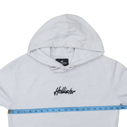 Mens UK Size XS Hollister White Pullover Hoodie