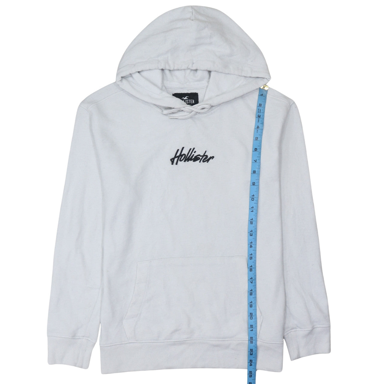 Mens UK Size XS Hollister White Pullover Hoodie