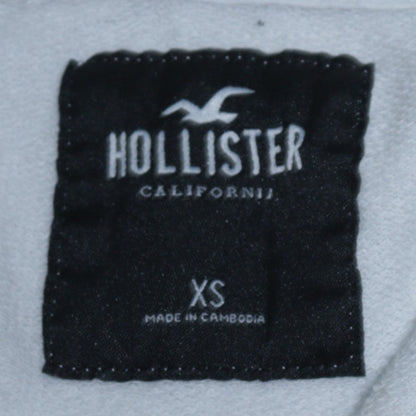 Mens UK Size XS Hollister White Pullover Hoodie