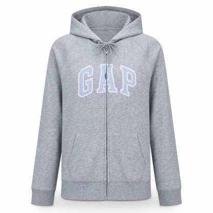 Gap Women Grey Full Zip Hoodie XL Cotton Blend Casual
