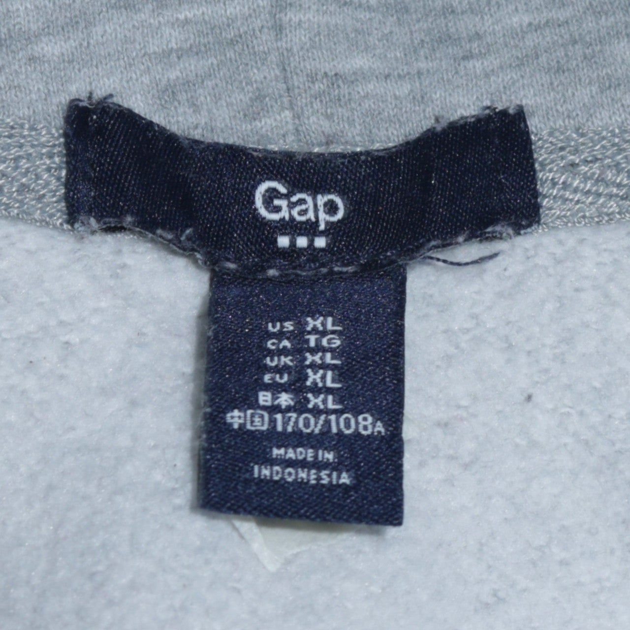Womens UK Size XL Gap Grey Full Zip Hoodie