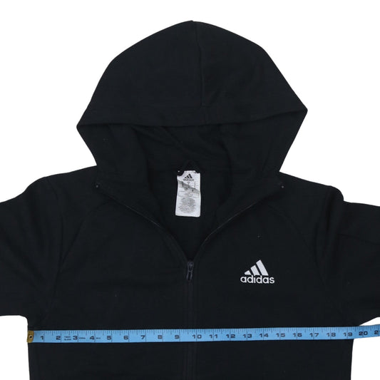 Mens UK Size S adidas Black Full Zip Hoodie
