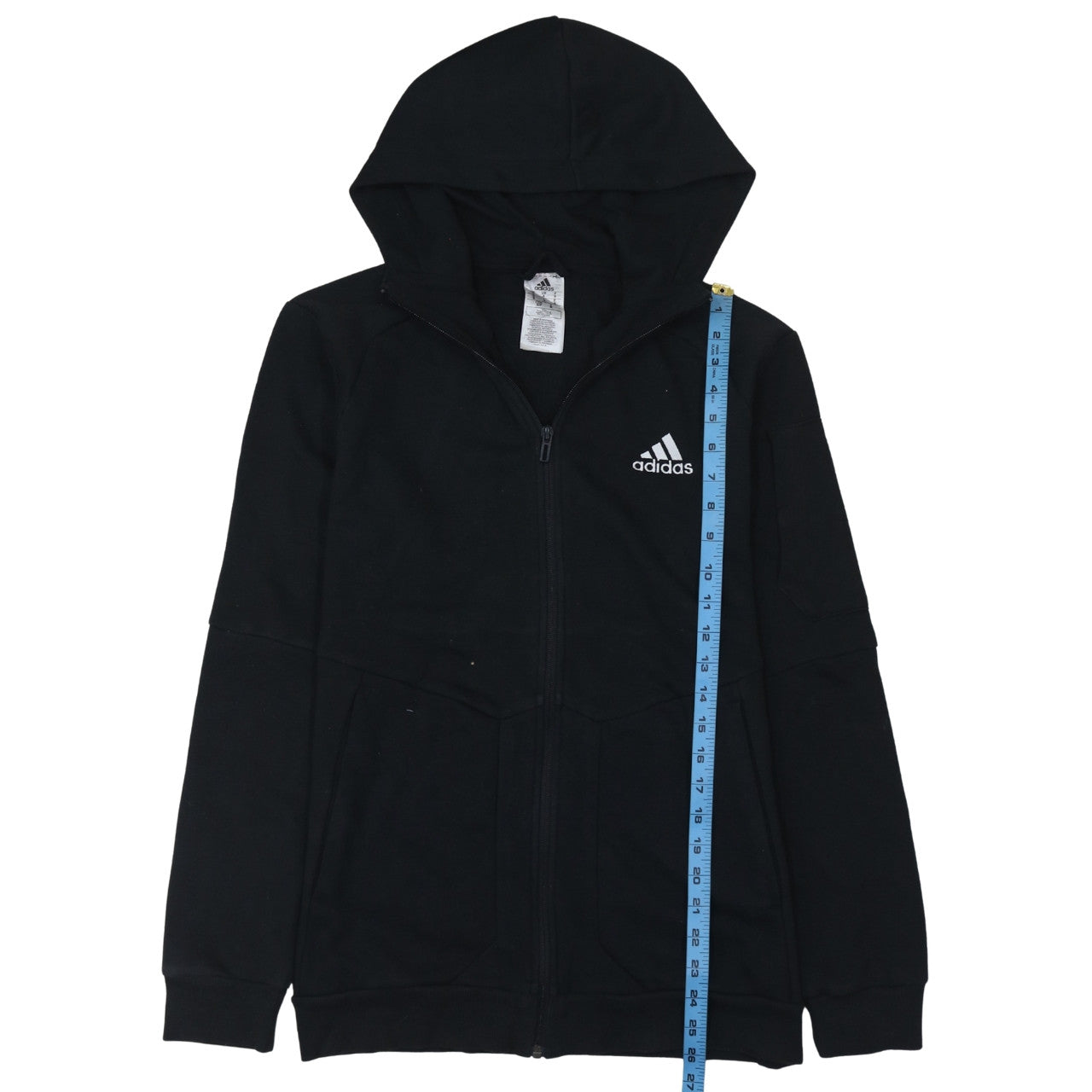 Mens UK Size S adidas Black Full Zip Hoodie