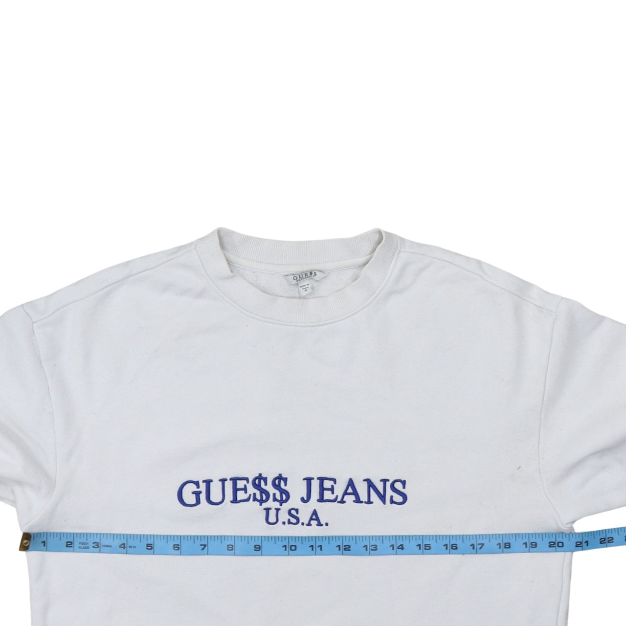 Womens UK Size S GUESS White Pullover Sweatshirt