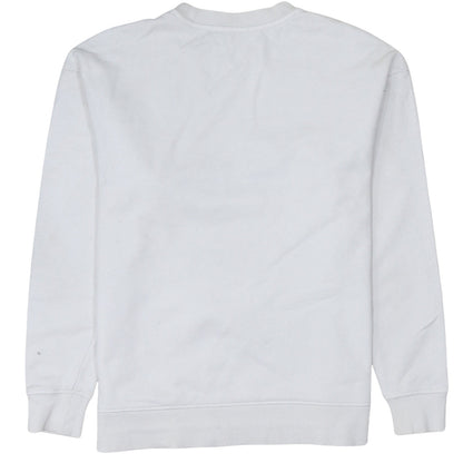 Womens UK Size S GUESS White Pullover Sweatshirt