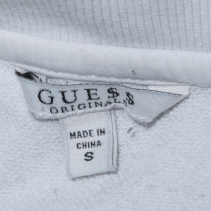 Womens UK Size S GUESS White Pullover Sweatshirt