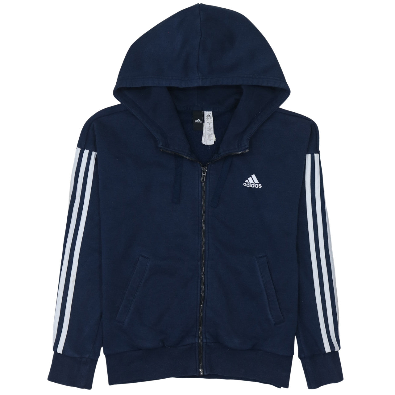 Womens UK Size S adidas Blue Full Zip Hoodie