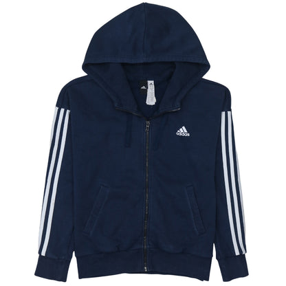 Womens UK Size S adidas Blue Full Zip Hoodie