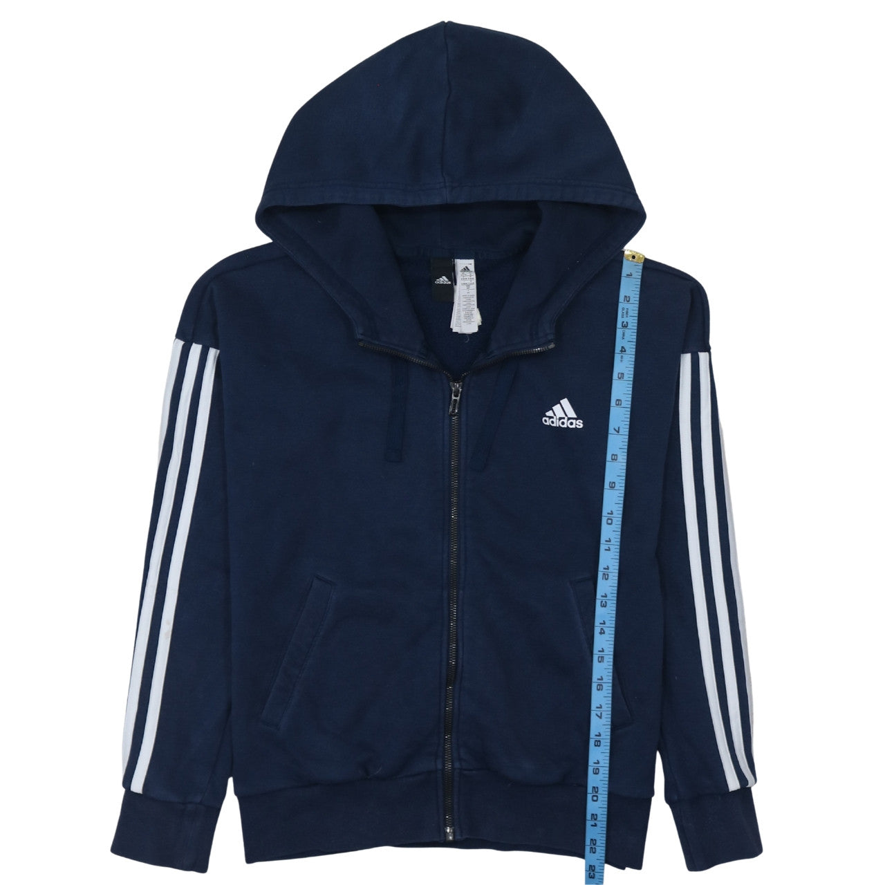 Womens UK Size S adidas Blue Full Zip Hoodie
