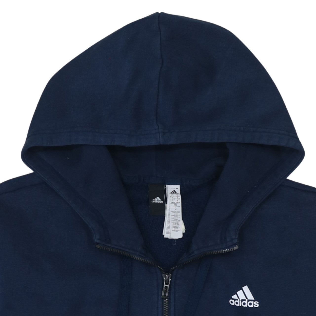 Womens UK Size S adidas Blue Full Zip Hoodie