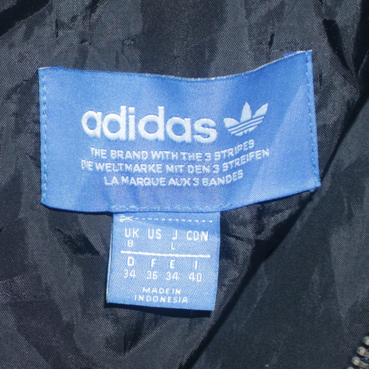 Womens UK Size 8 adidas Black Bomber Jacket