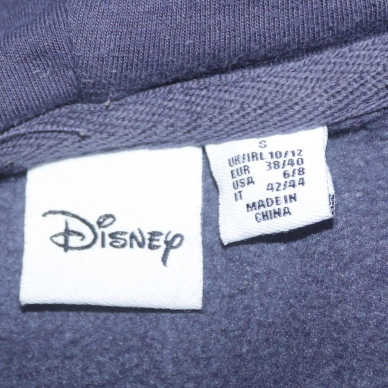 Womens UK Size 10/12 Disney Blue Pullover Hoodie