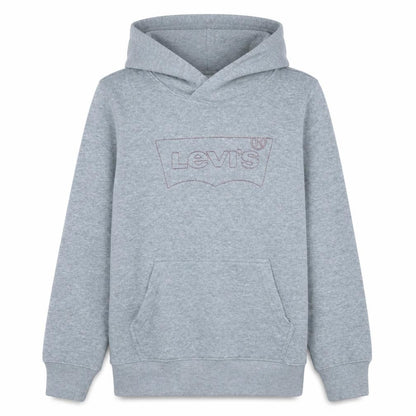 Levi's Boys Grey Pullover Hoodie Size 12A 152cm Cotton Blend Logo Sweatshirt