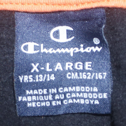 Boys UK Size 13-14 Years Champion Black Pullover Hoodie