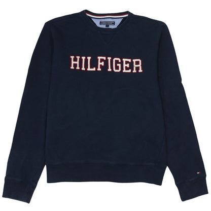 Mens UK Size L Tommy Hilfiger Blue Pullover Sweatshirt