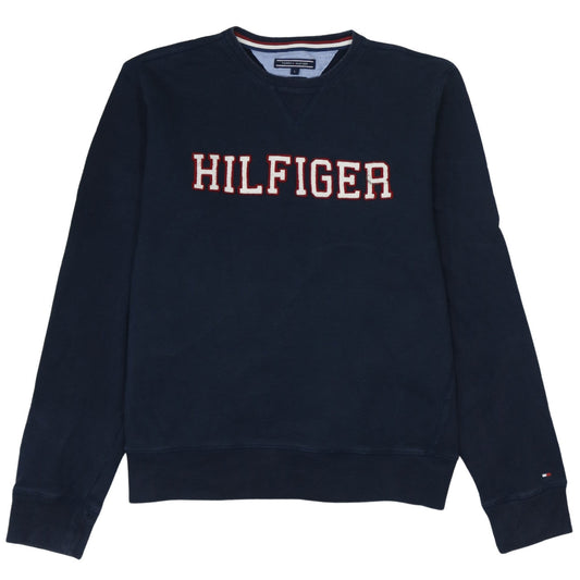Mens UK Size L Tommy Hilfiger Blue Pullover Sweatshirt