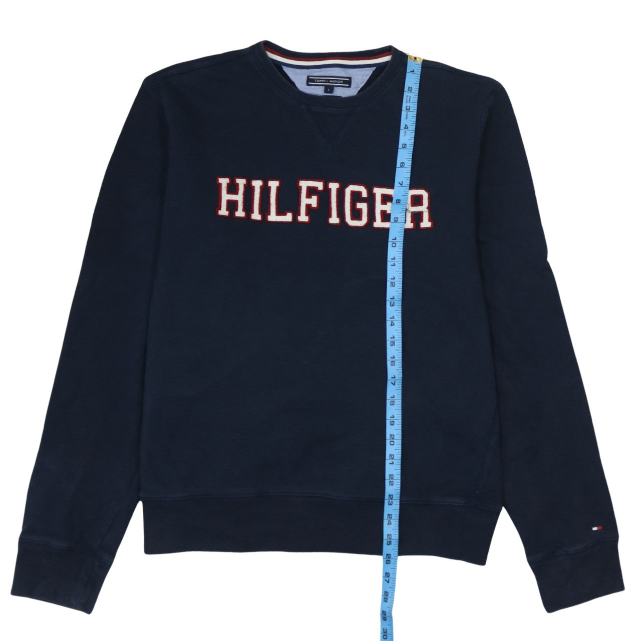 Mens UK Size L Tommy Hilfiger Blue Pullover Sweatshirt